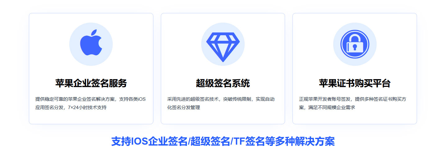 苹果企业签名-超级签名-TF签名